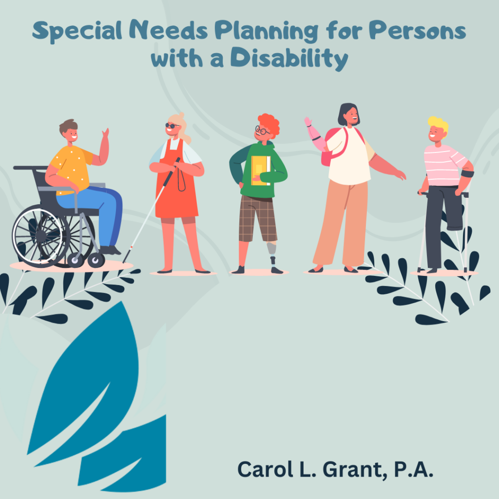 Estate Planning for Persons with Disabilities; Inheritance for persons with disabilities