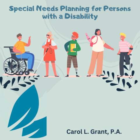 Estate Planning for Persons with Disabilities; Inheritance for persons with disabilities