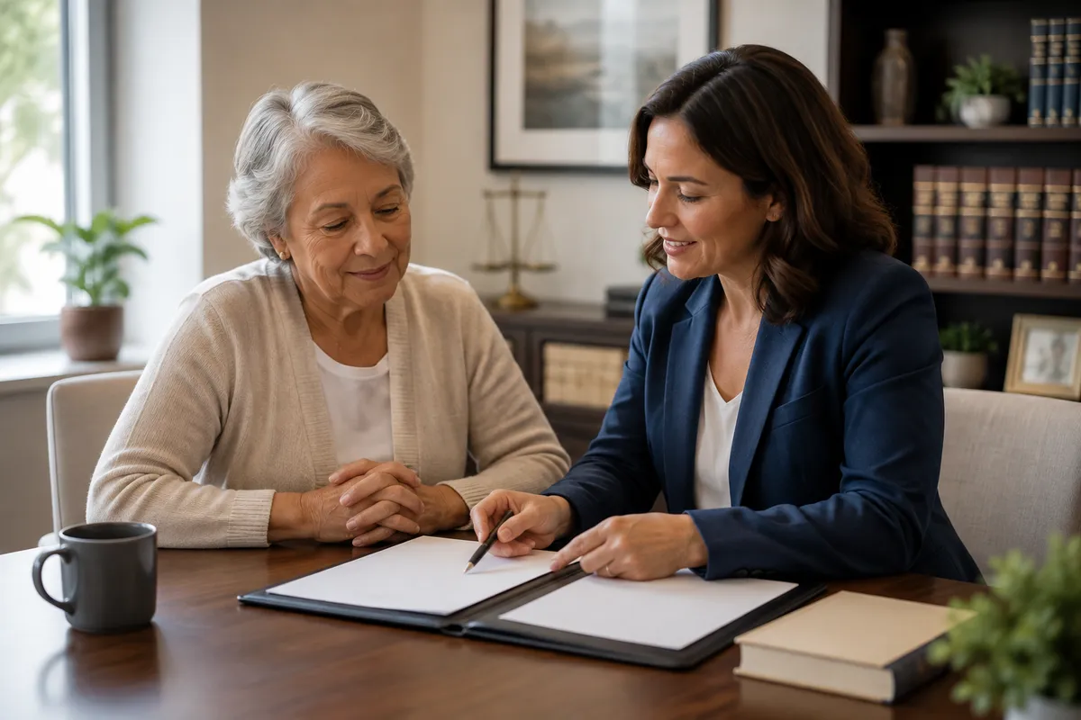 Family reviewing Power of Attorney documents with an estate planning attorney in Florida